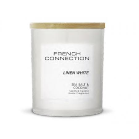 FRENCH CONNECTION PASTEL RANGE CANDLE 200G WHITE LINEN