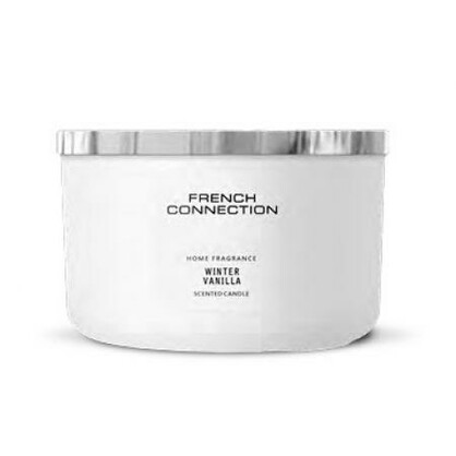 FRENCH CONNECTION BLACK & WHITE CANDLE 431G WINTER VANILLA