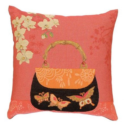 Oriental Purse: Butterflies & Orchids