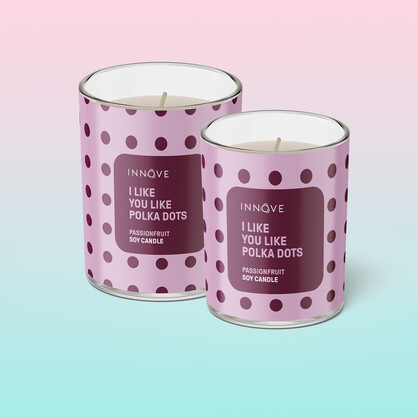 Passionfruit Soy Candle | I Like You Like Polka Dots - Large