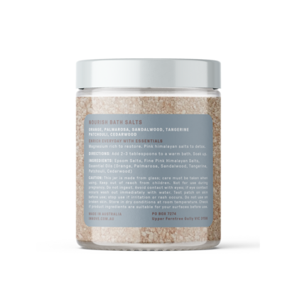 Nourish Essential Oil Bath Salts 250g