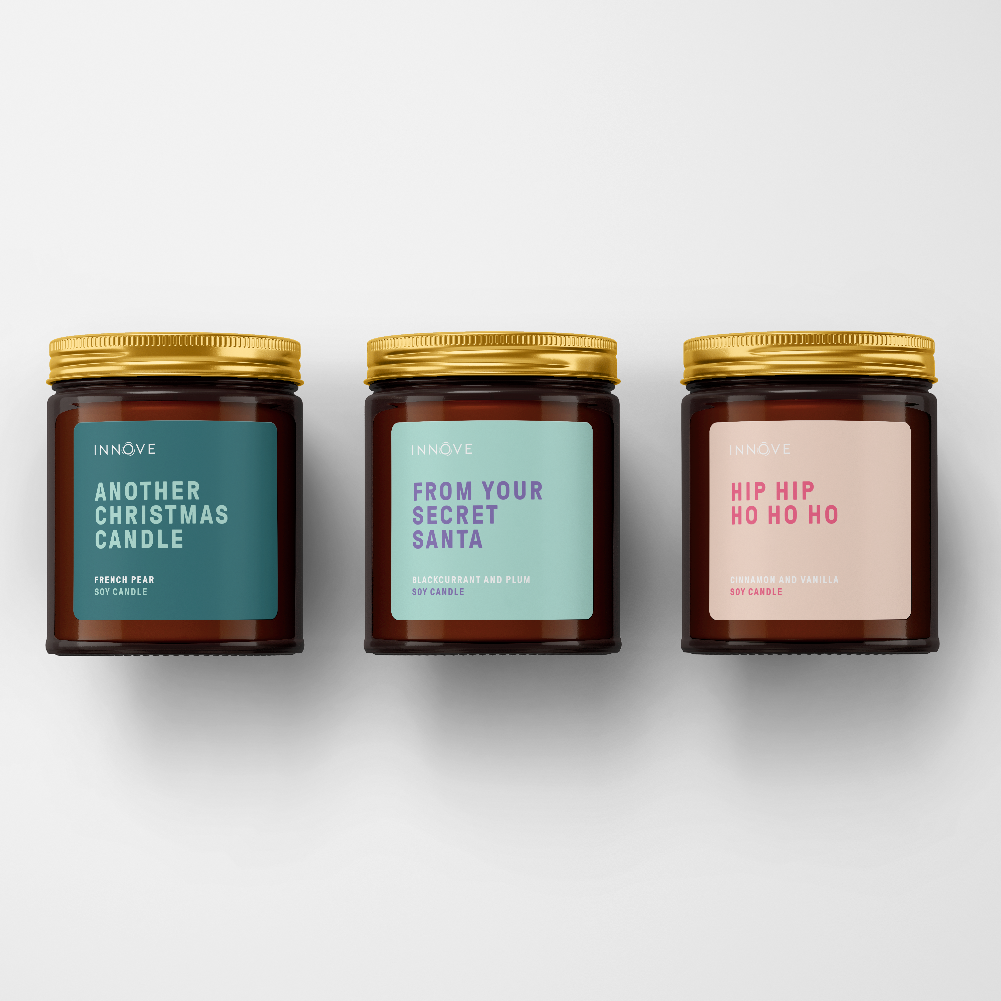 Hip Hip Ho Ho Ho Candle - Cinnamon and Vanilla Fragrance