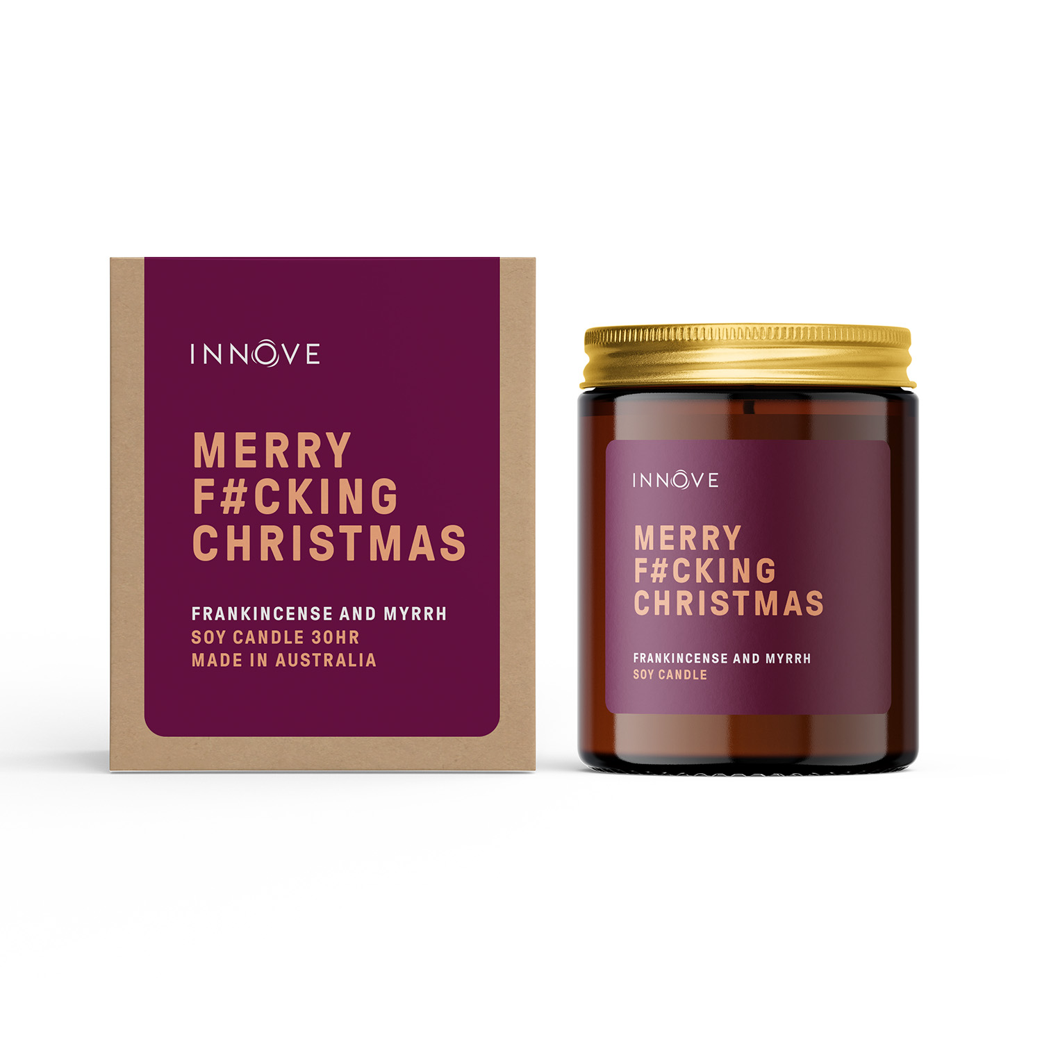 Merry F#cking Christmas Candle - Frankincense & Myrrh