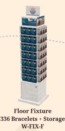 FAHLO BRACELET FLOOR DISPLAY 4 SIDED SPINNING