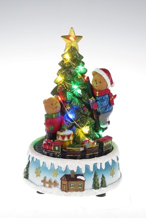 Cmas Tree w Turning Train LED