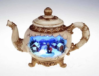 Cmas scene teapot w music