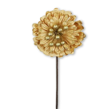 Gerbera 15cm Dia Lgt Gold