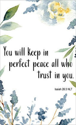 CARDS TO SHARE- YOU WILL KEEP IN PERFECT PEACE - PK25