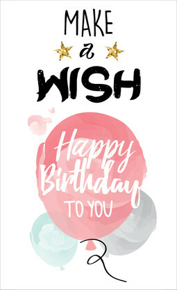 CARDS TO SHARE-MAKE A WISH HAPPY B'DAY-PK25