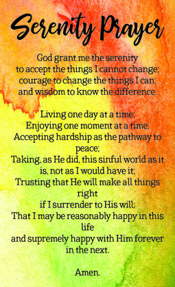 CARDS TO SHARE-SERENITY PRAYER-PK25