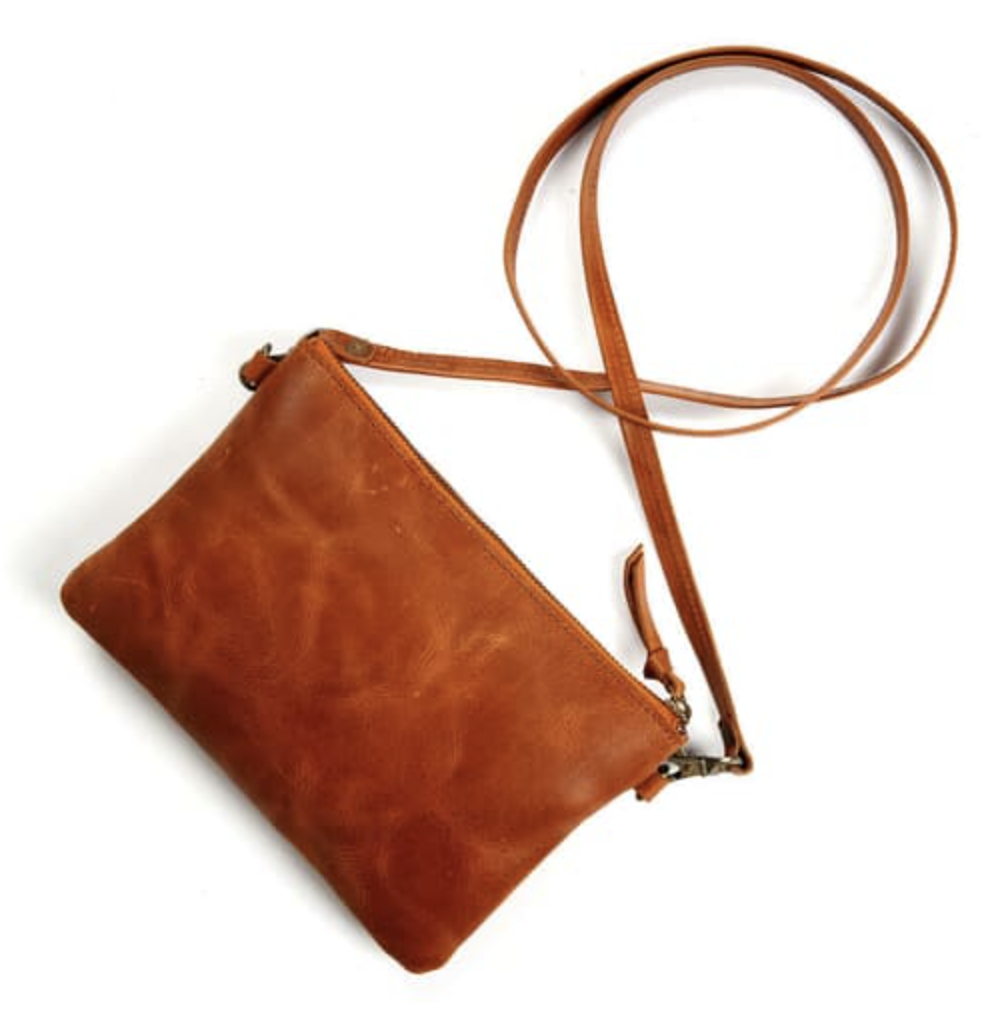 Wholesale Genuine Leather Messenger/ Sling Bag Clutch Tan. Linen
