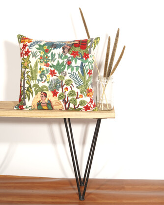Frida Decorative Cushion-white Floral Printed