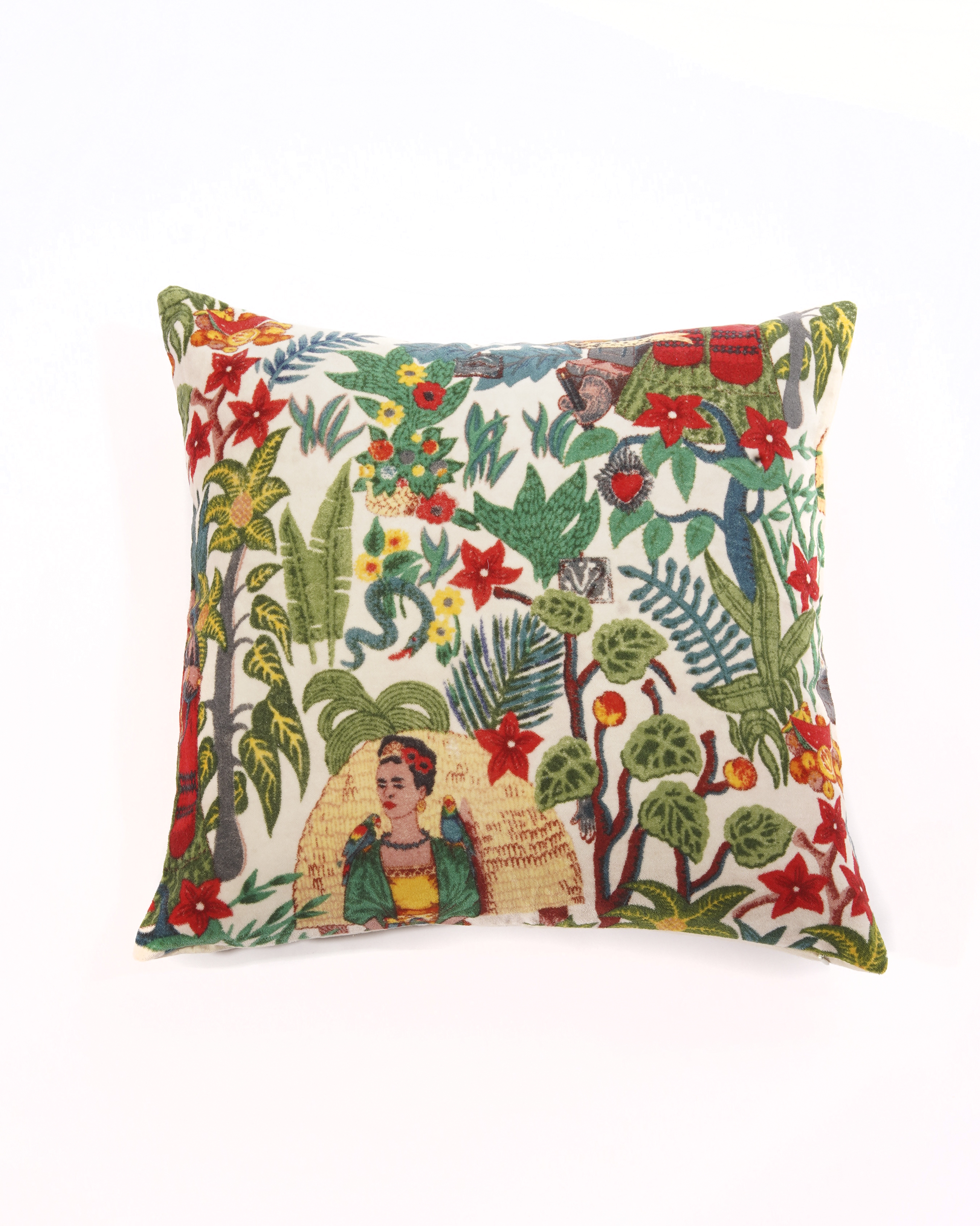 Frida Decorative Cushion-white Floral Printed