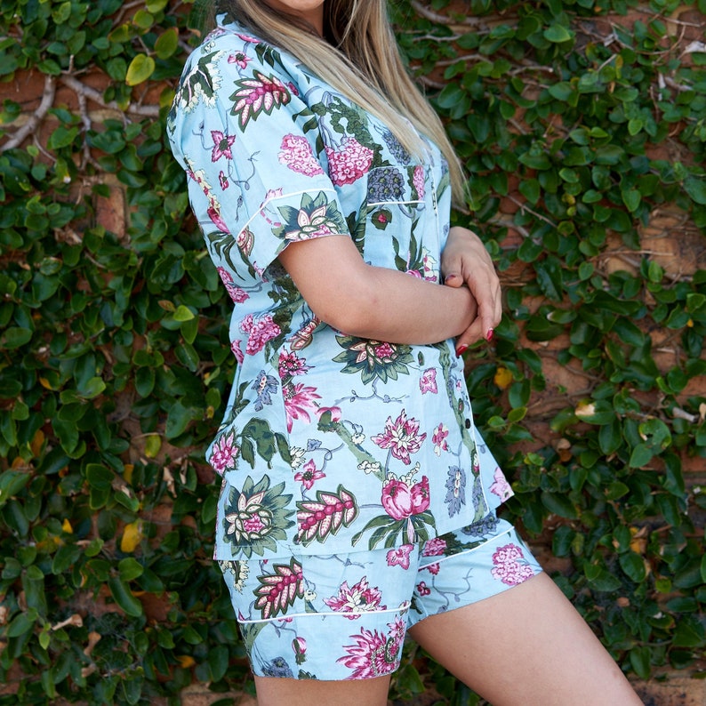 Women's Cotton Pj Shorts, Pajama Set Women, Bridesmaid Pajama, Cotton Sleep Shorts, Sleepwear Includes 3 Sizes - S/M, L,XL - PJS14