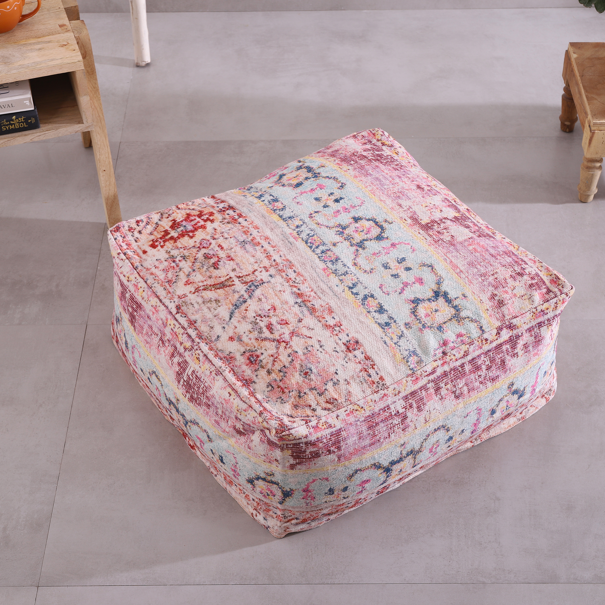 Stunning Moroccan Cushion Cover, Pouf, Beanbag, Yoga Meditation Cushion, Ottoman, Footstool, Home Decor Gift, Kilim Floor Cushion-OC01