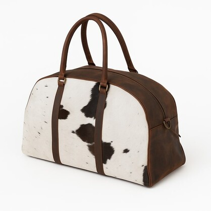 The Maverick – Cowhide Leather Weekender Bag for Bold Getaways