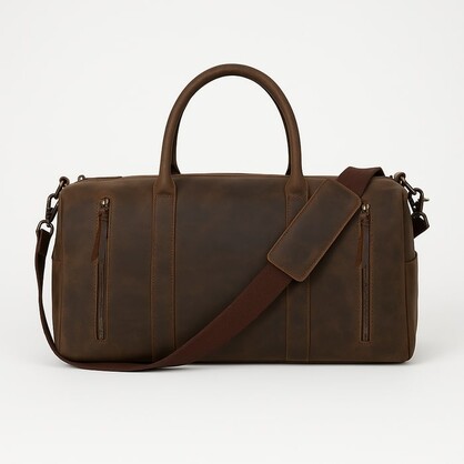 The Voyager – Handmade Leather Duffel Bag for Travel & Weekends