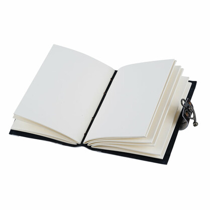Handmade Cowhide Leather Journal | Animal Print Notebook with Clasp