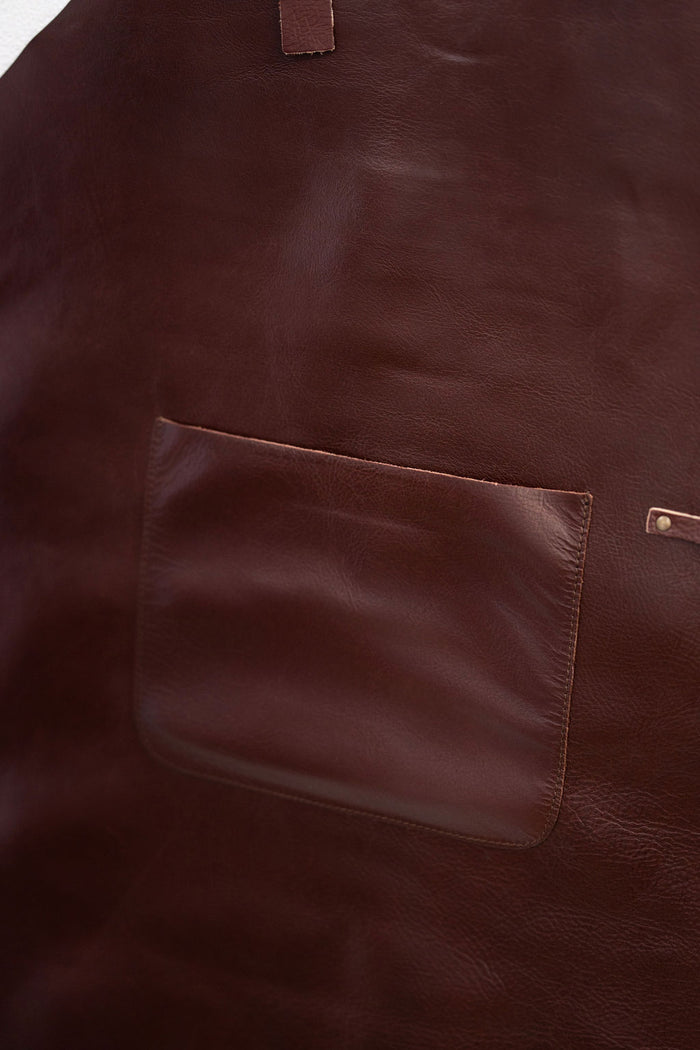 Classic Chestnut Leather Apron Handmade & Durable
