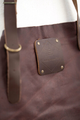 Brown Espresso Leather Apron - Signature Premium Work Apron