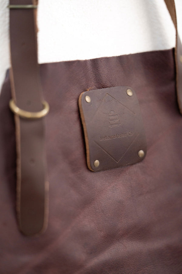 Brown Espresso Leather Apron - Signature Premium Work Apron