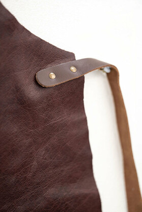 Brown Espresso Leather Apron - Signature Premium Work Apron