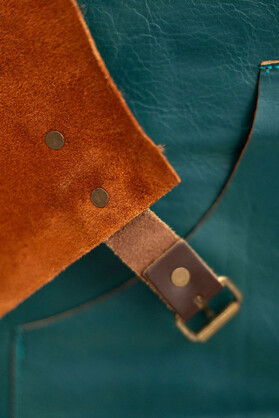 Premium Ocean Teal Leather Apron - Signature Work Apron