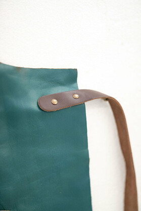 Premium Ocean Teal Leather Apron - Signature Work Apron