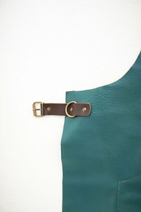 Premium Ocean Teal Leather Apron - Signature Work Apron