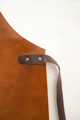 Brown Saddle Leather Apron - Vintage Signature Premium Work Apron