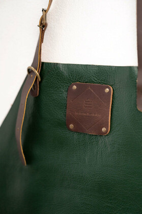 Premium Forest Green Leather Apron - Signature Work Apron 80x60 cm