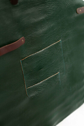 Premium Forest Green Leather Apron - Signature Work Apron 80x60 cm