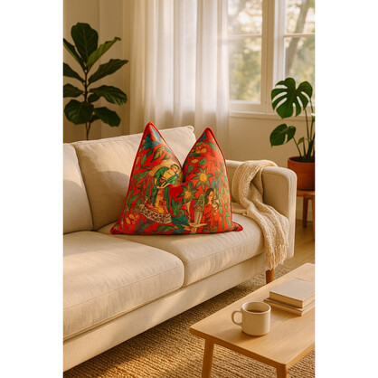 Cultura Mexicana Cotton Cushion Cover - Bohemian Inspired