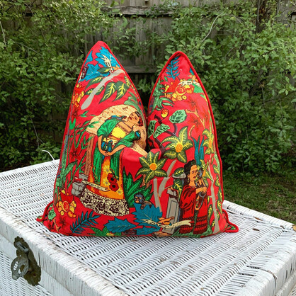Cultura Mexicana Cotton Cushion Cover - Bohemian Inspired