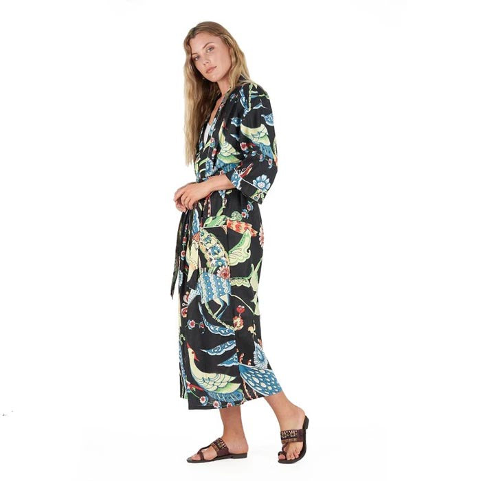 Frida Cotton Kimono Bathrobe Nightwear Dressing Gown