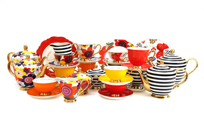 XL Red Teacup and Saucer