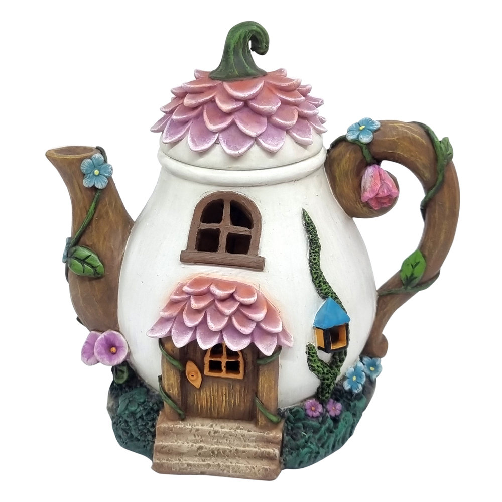 Solar Blossom Teapot Fairy House