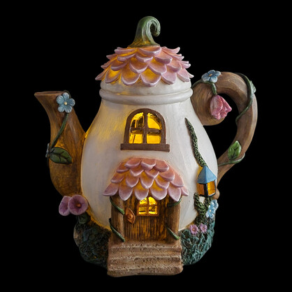 Solar Blossom Teapot Fairy House