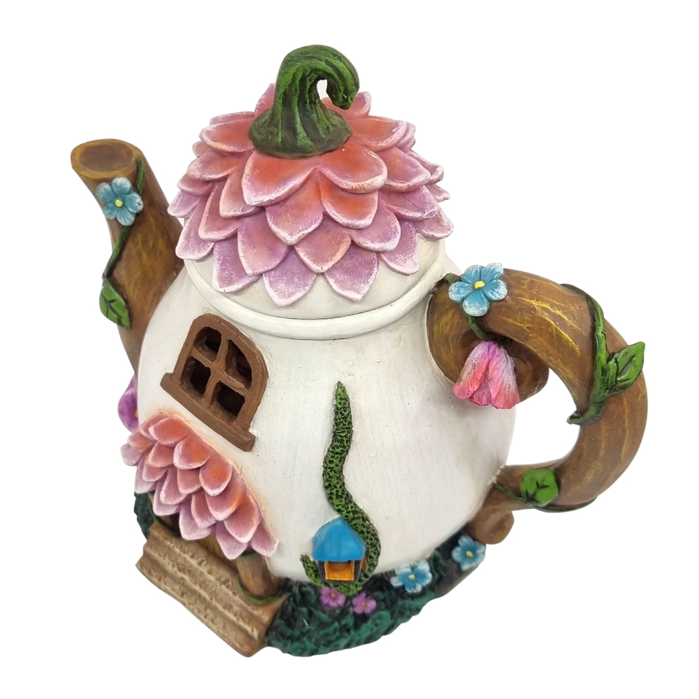 Solar Blossom Teapot Fairy House