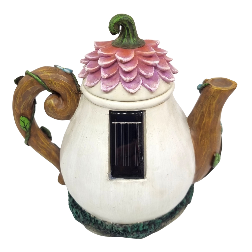 Solar Blossom Teapot Fairy House