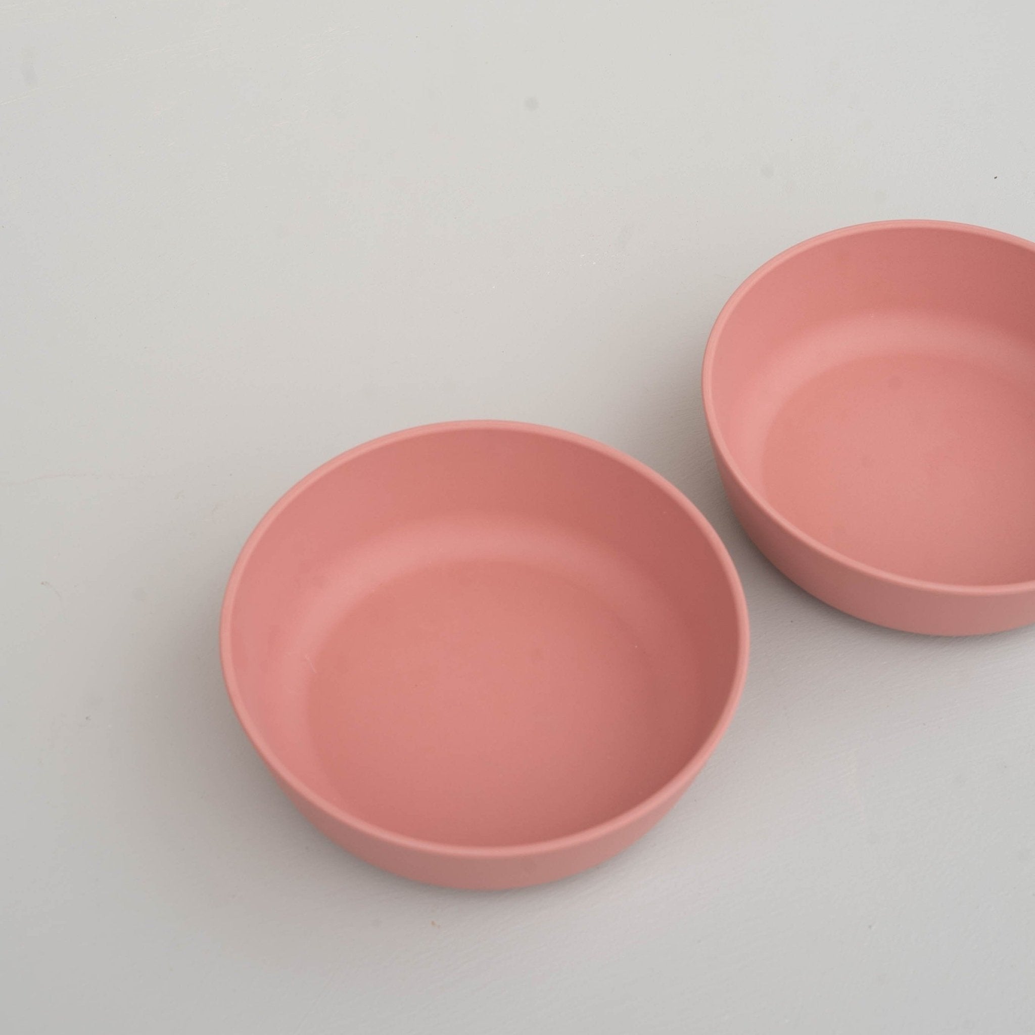 EcoCubs  Bamboo Bowl Set. 100% Plant-based. Pink Clay