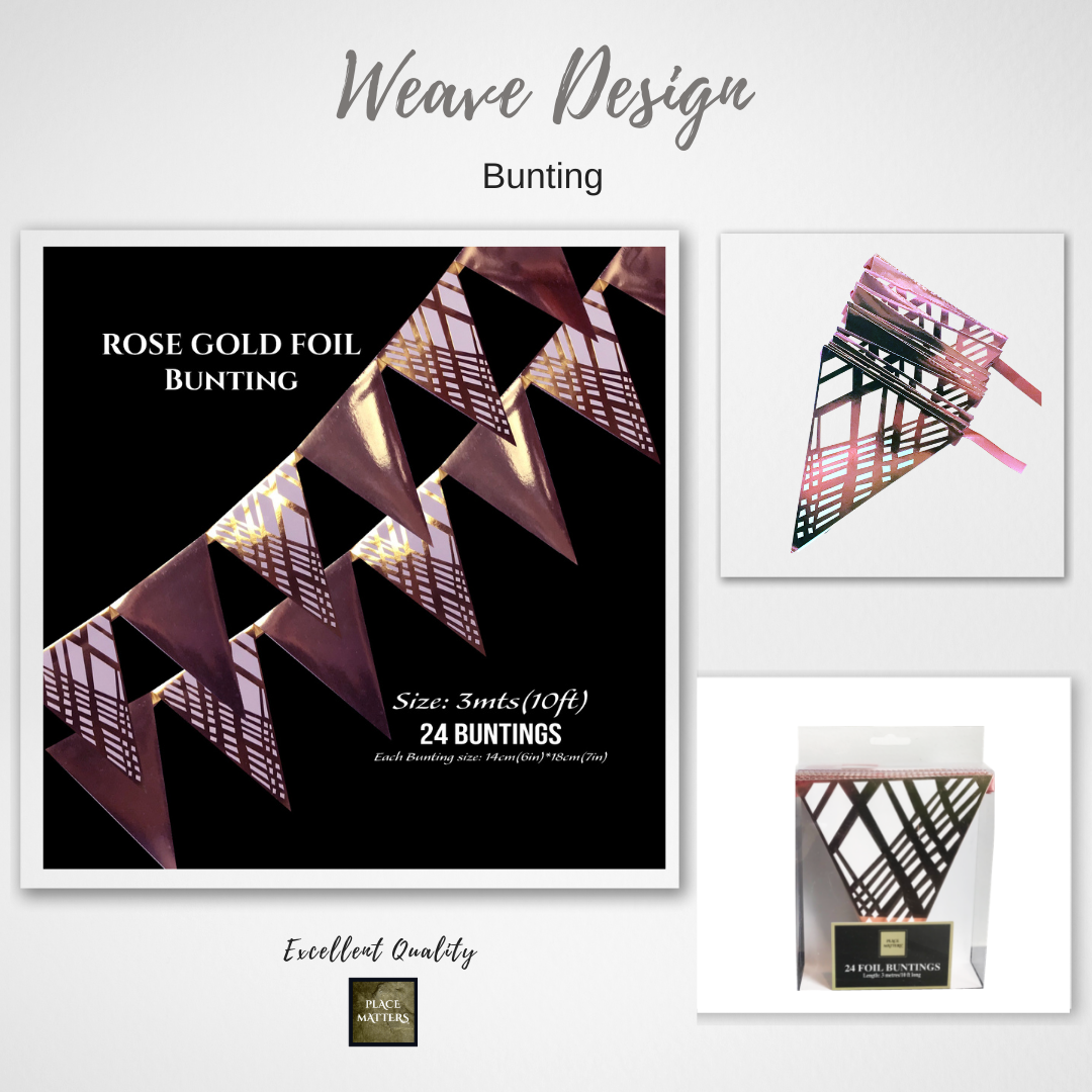 Weave Design Foil Buntings
