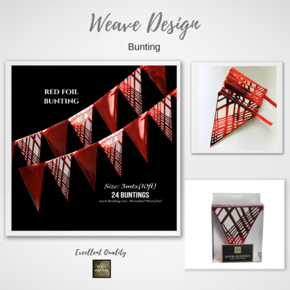 Weave Design Foil Buntings