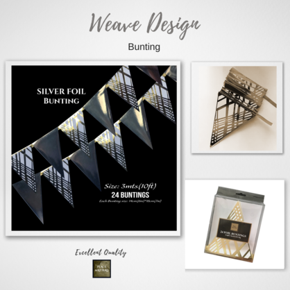Weave Design Foil Buntings