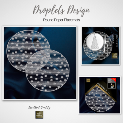 Droplets Design Round Placemats