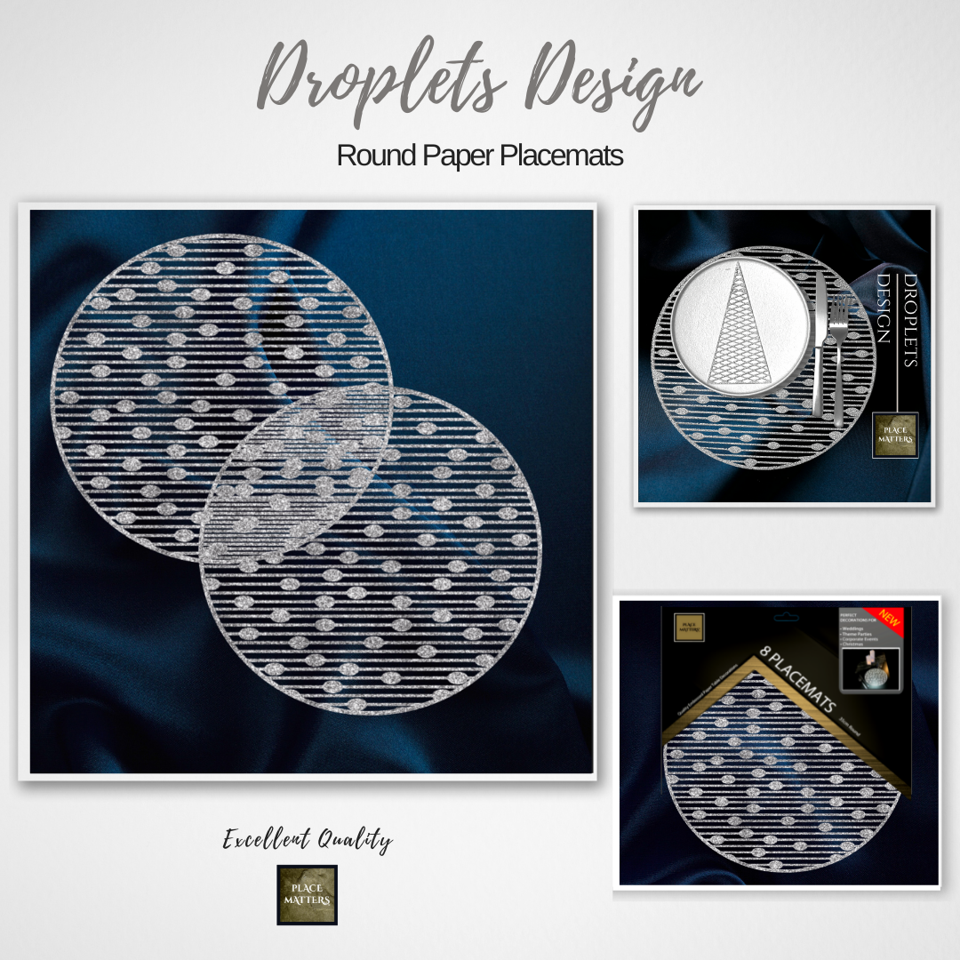 Droplets Design Round Placemats