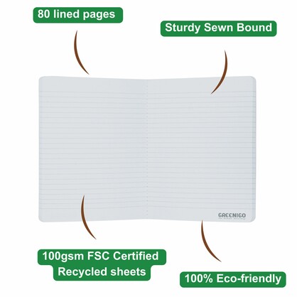 B6 Wood Cover Notebook (Lined) - Camping Trip