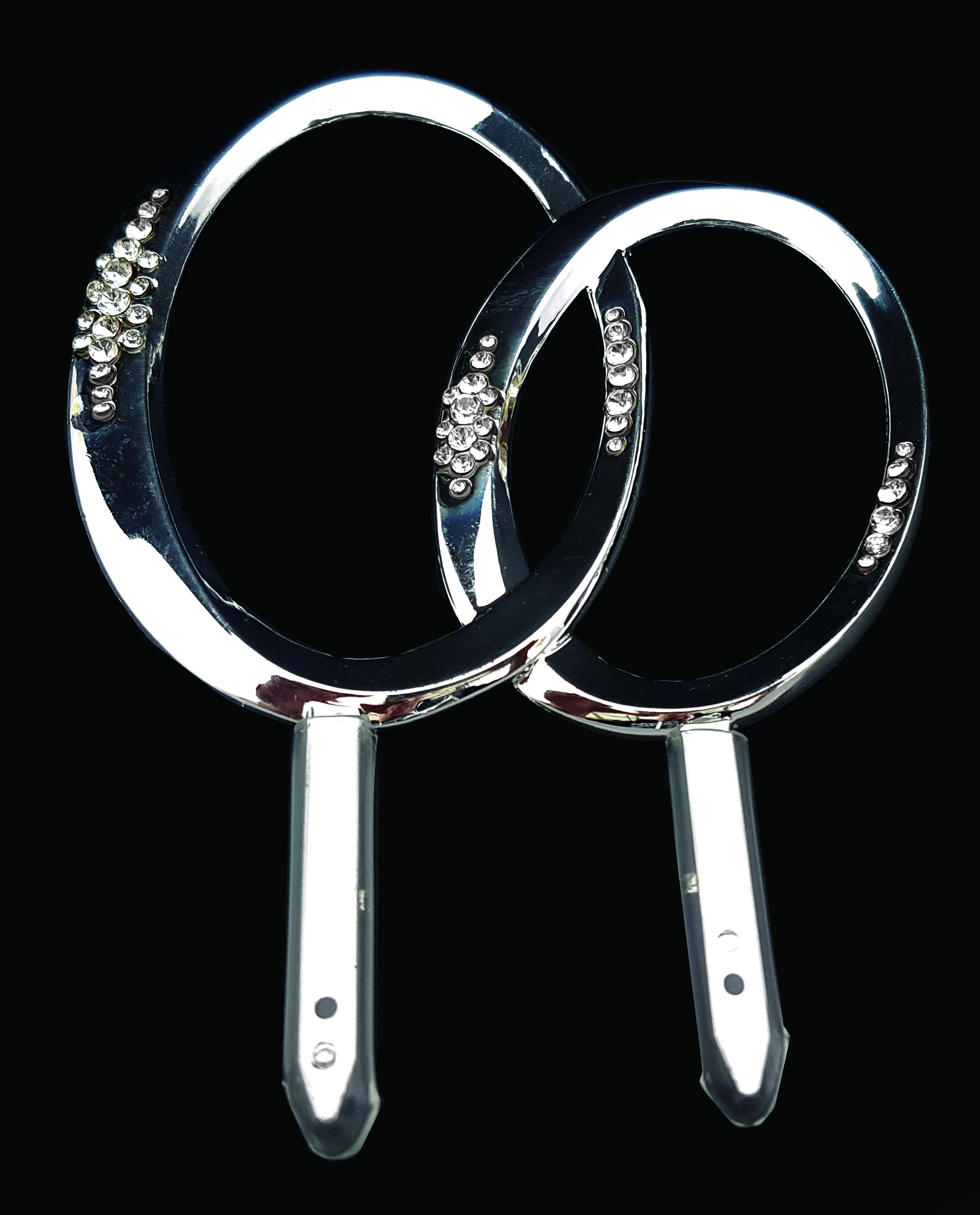 CAKE TOPPER ACRYLIC MIRROR INFINITY RINGS 10CM WIDE X 13CM HIGH