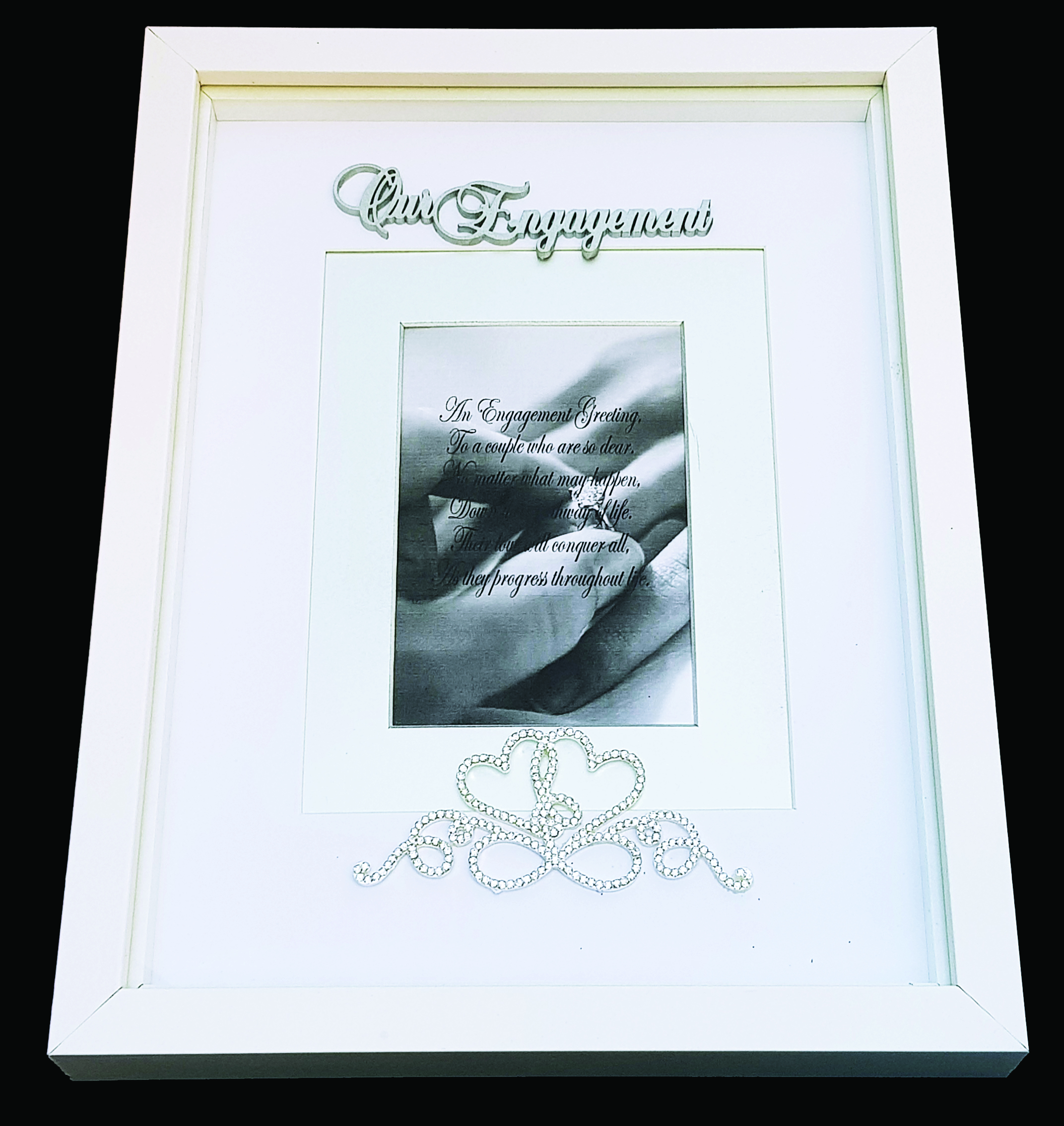DESIGNER LARGE SHADOW BOX PHOTO FRAME ENGAGEMENT (P) 4x6