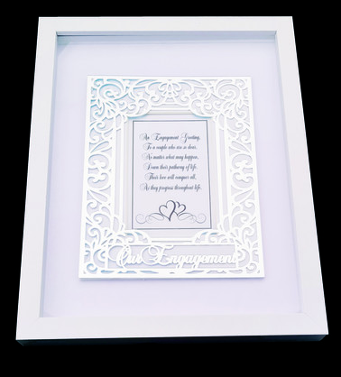 DESIGNER EXQUISITE RECTANGLE SHADOW BOX FRAME ENGAGEMENT 4x6